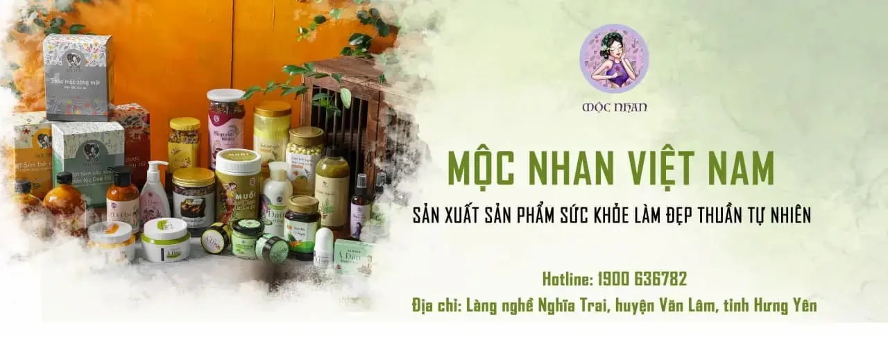 Mộc Nhan Natural Là Thương Hiệu Mỹ Phẩm Chiết Xuất Từ 100% Thành Phần Thảo Mộc Cổ Truyền – Chuyên Chăm Sóc Sức Khoẻ Và Nhan Sắc Cho Phụ Nữ Sau Sinh.