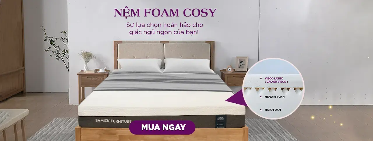 Samick Furniture 1 Thương Hiệu Nội Thất Hàng Đầu Tại Hàn Quốc Đang Cung Cấp Tại Việt Nam Được Nhập Khẩu Chính Hãng Bao Gồm: Nệm Lò Xo Túi, Nệm Foam, Giường, Các Sản Phẩm Chăn Ga Với Chất Liệu Vải Cao Cấp Từ Hàn Quốc,…