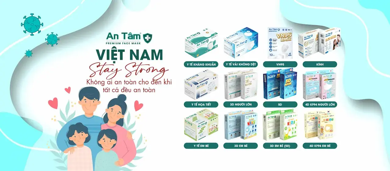 Khẩu Trang An Tâm Thương Hiệu Khẩu Trang Số 1 Tại Việt Nam Với Slogan: “Khẩu Trang An Tâm – An Tâm Sống Khoẻ”