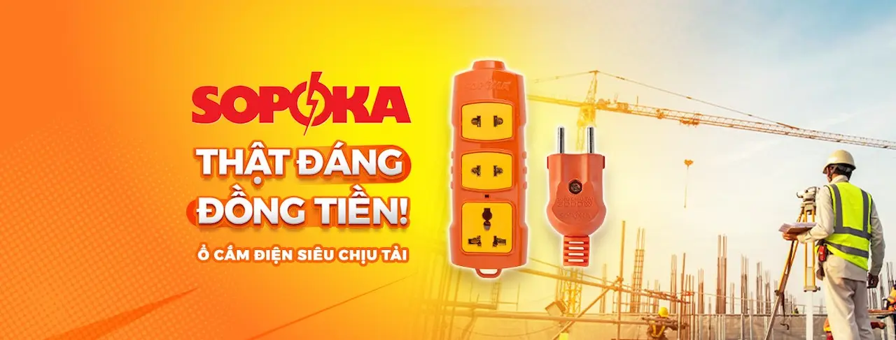 Sopoka Là 1 Thương Hiệu Thiết Bị & Khí Cụ Điện Khả Năng Chịu Tải Cao, Bền Bỉ Và Chịu Nhiệt An Toàn.