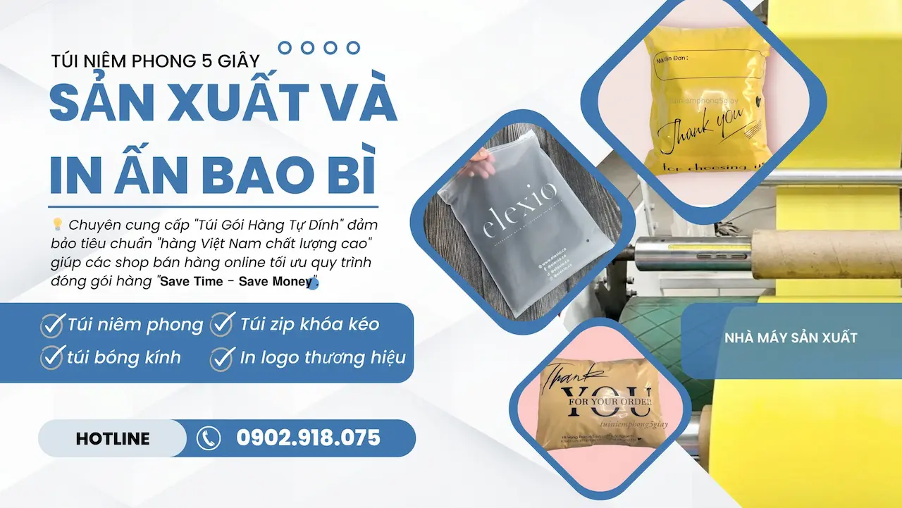 Túi Niêm Phong Túi Gói Hàng tuiniemphong5giay Chuyên cung cấp “Túi Gói Hàng Tự Dính” đảm bảo 1 tiêu chuẩn “hàng Việt Nam chất lượng cao” giúp các shop bán hàng online tối ưu quy trình đóng gói hàng