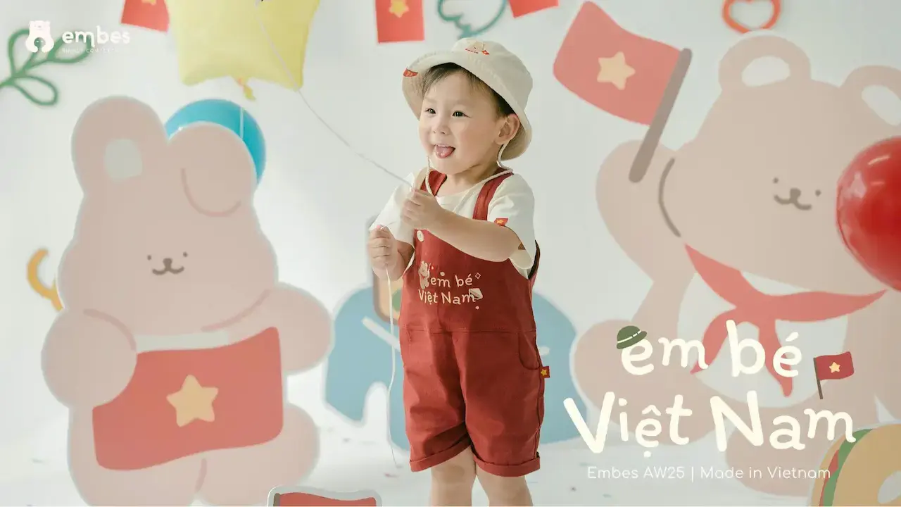 EMBES là 1 thương hiệu thời trang “Việt made” chất lượng cao dành cho trẻ em Cùng Embes đón một mùa thu an lành, để từng khoảnh khắc bên con đều ngọt ngào