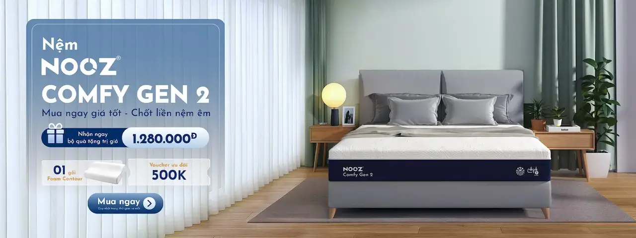 NOOZ Home Goods 1 cam kết luôn nâng đỡ giấc ngủ của bạn, để bạn tràn đầy năng lượng cho giấc mơ của chính mình