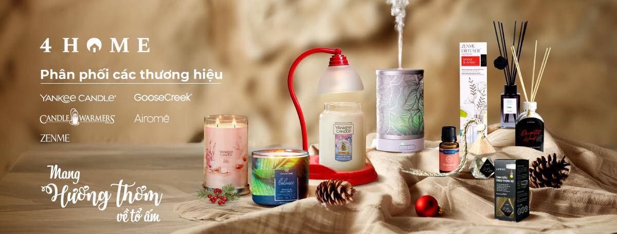 4HOME Nến thơm tinh dầu Yankee Candle, Goose Creek, Airome, 4Home, Zenme, phụ kiện Candle Warmers chính hãng và nhiều sản phẩm chăm sóc gia đình khác.