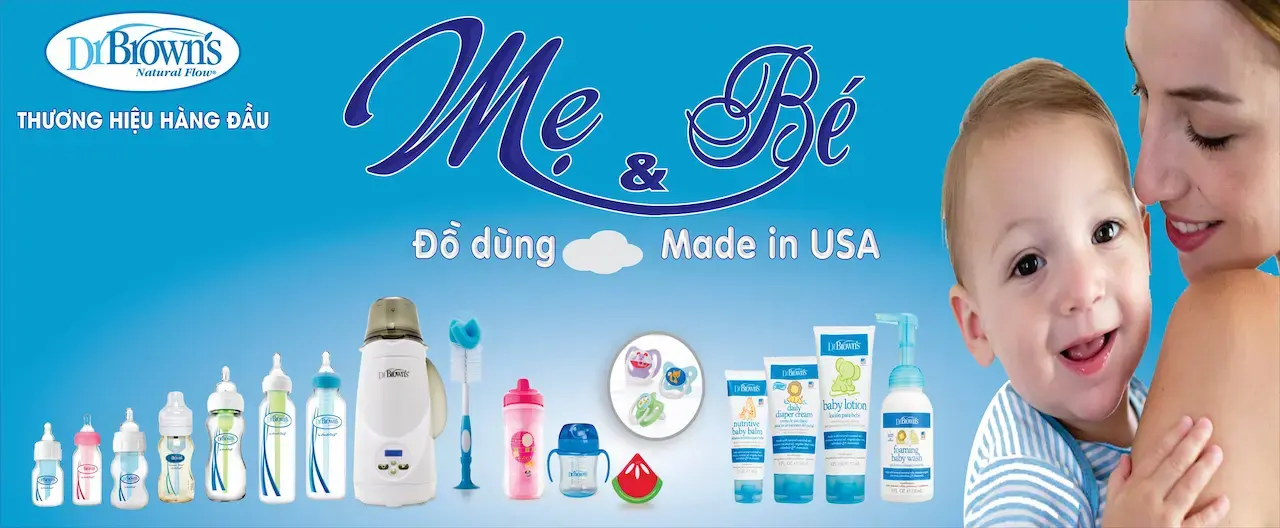 Dr. Brown’s drbrowns Bình sữa duy nhất sản xuất tại Mỹ có hệ thống van thông khí, giúp loại bỏ các hiện tượng sặc sữa, chớ sữa, đầy hơi, suy hao Vitamin…